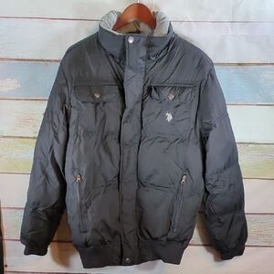 U.S. Polo Assn. Charcoal Puffer Jacket